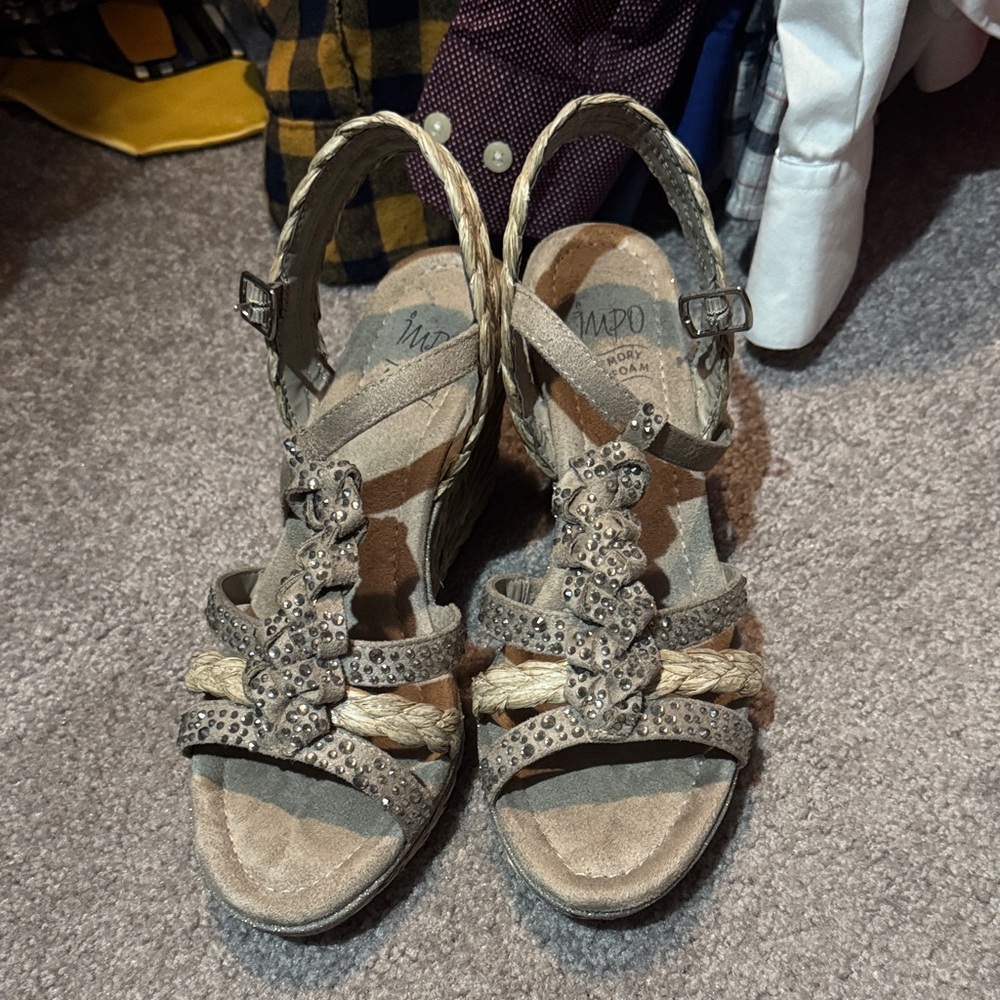 MIA Women's Braided Gray Sandals